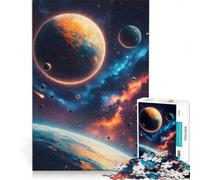 Puzzles for Adults 1000 Puzzles Cosmic Planets And Asteroids in Space, Fun Games, Train Your Brain And Hands, Enhance Love between Couples 50x75cm
