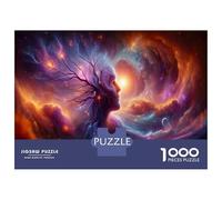 Puzzles for Adults 1000 Puzzles Cosmic Tree of Life Art Print Puzzles for Adults Relaxing Games Precision Cutting Deal As Gifts for The Whole Family 52x38cm/1000pcs