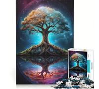 Puzzles for Adults 1000 Puzzles Cosmic Tree Of Life, Fun Games, Train Your Brain And Hands, Enhance Love between Couples 38x26cm