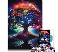 Puzzles for Adults 1000 Puzzles Cosmic Tree of Life Unity Difficult Hard Family Game for And 14 Years And over (size 38x26cm)