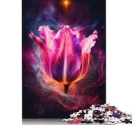 Puzzles for Adults 1000 Puzzles Cosmic Tulip Nebula Bloom Jigsaw Puzzle for Adults Wood Jigsaw Fun Puzzles Games 1000pcs (75x50cm)