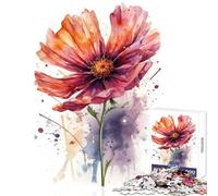 Puzzles for Adults 1000 Puzzles Cosmos Flower Painting Jigsaw Puzzles for Adults Birthday Present Every Piece Is Unique - Challenging Game Toys (50x75cm)