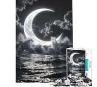 Puzzles for Adults 1000 Puzzles Crescent Chaos Brain Intelligence Challenge Addictive Toys Hands-on Game A Work of Art Gifts Ideas (Size 38x26cm)