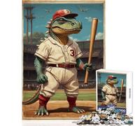 Puzzles for Adults 1000 Puzzles Cretaceous Dino Champion Educational Toy Birthday Gift Impossible Game with Matching Poster And Trivia Sheet Size 38x52cm