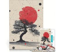 Puzzles for Adults 1000 Puzzles Crimson Tree Eclipse, Hands-on Game, Hand Speed Race, Unique Gifts for Birthday And Christmas 38x26cm