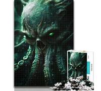 Puzzles for Adults 1000 Puzzles Cthulhu Monster Art Unique Challenge Game But Fun And Humorous Birthday Gift (size 38x26cm)