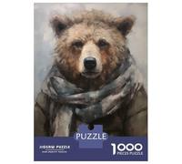 Puzzles for Adults 1000 Puzzles Cuddly Brown Bear Teenager Puzzles Fun Games Hand Speed Race Deal As Gifts for The Whole Family 70x50cm/1000pcs