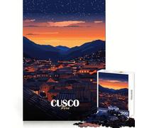 Puzzles for Adults 1000 Puzzles Cusco, Peru at Nightfall Premium Cut Fun Focus Game Gift Chill Game Play Birthday Art Play (38x52cm)
