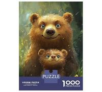 Puzzles for Adults 1000 Puzzles Cute Bear Cubs in Forest Puzzles for Adults Family Games Perfect Decoration Unique Birthday And Gifts 38x26cm/1000pcs