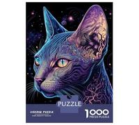 Puzzles for Adults 1000 Puzzles Cute Queen White Cat Jigsaws for Adults Toy Wall Decor Stress Reliever Unique Birthday And Gifts 70x50cm/1000pcs
