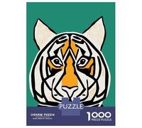 Puzzles for Adults 1000 Puzzles Cute Tropical Tiger Puzzles for Adults Family Game Pattern Assembly Unique Birthday And Gifts 52x38cm/1000pcs