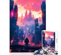 Puzzles for Adults 1000 Puzzles Cyber Punk City Adult Jigsaw Puzzles Improve Memory Help The Brain Exercise for Is Ideal As A Gifts (38x26cm)