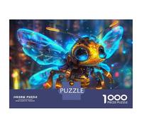 Puzzles for Adults 1000 Puzzles Cybernetic Bee Art Print Puzzles for Adults Relaxing Games Precision Cutting Deal As Gifts for The Whole Family 70x50cm/1000pcs