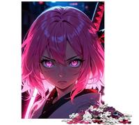 Puzzles for Adults 1000 Puzzles Cybernetic Samurai Anime Help The Brain Exercise Family Activities Brain Teaser Game for Age 14+ Game (38x52cm)