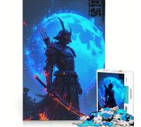 Puzzles for Adults 1000 Puzzles Cyberpunk Samurai with Glowing Sword, Anti-Stress Toys, Precision Cutting, Deal As Gifts for The Whole Family 38x52cm