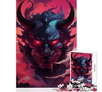 Puzzles for Adults 1000 Puzzles Demon Oni Mask Adult Jigsaw Puzzles Improve Memory Help The Brain Exercise for Is Ideal As A Gifts (38x52cm)