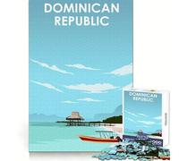 Puzzles for Adults 1000 Puzzles Dominican Republic Premium Cut Fun Focus Game Gift Chill Game Play Birthday Art Play (38x26cm)