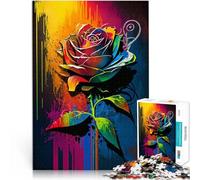Puzzles for Adults 1000 Puzzles Doodle rose Made of cardboard for 14+ Intellectual game Gift for birthdays。size:26x38cm/10.24x14.96inch