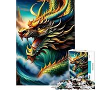 Puzzles for Adults 1000 Puzzles Dragon Snake Fantasy Relax Games Brain Intelligence Challenge Addictive Toys Funny Gifts Difficult Challenge (size 50x75cm)