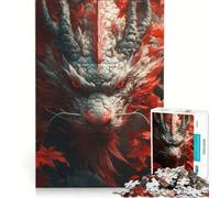 Puzzles for Adults 1000 Puzzles Dragon with Red Eyes, Hands-on Game, Hand Speed Race, Unique Gifts for Birthday And Christmas 50x75cm