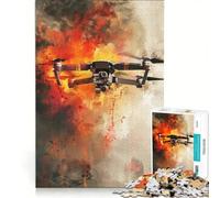 Puzzles for Adults 1000 Puzzles Drone Warfare, Anti-Stress Toys, Decompressing Intellectual, for Birthday, Chrismas 50x75cm