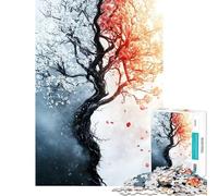 Puzzles for Adults 1000 Puzzles Dual Split Tree Of Fortune Jigsaws for Adults DIY Toys Difficult Challenge Deal As Gifts for The Whole Family (Size 50x75cm)