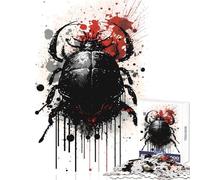 Puzzles for Adults 1000 Puzzles Dung Beetle Ink Painting Educational Toy Gift For Birthdays Educational Games Train Your Brain And Hands Size 38x52cm