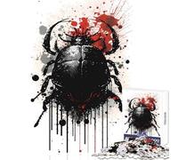 Puzzles for Adults 1000 Puzzles Dung Beetle Ink Painting Educational Toy Gift For Birthdays Educational Games Train Your Brain And Hands Size 38x26cm