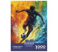 Puzzles for Adults 1000 Puzzles Dynamic Soccer Player Art Adult Puzzles Family Game Wall Decoration Deal As Gifts for The Whole Family 38x26cm/1000pcs