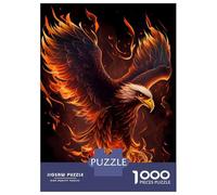 Puzzles for Adults 1000 Puzzles Eagle Bird Animal Fire Jigsaw for Adults Hands-on Game For Family Fun Unique Birthday And Gifts 38x26cm/1000pcs