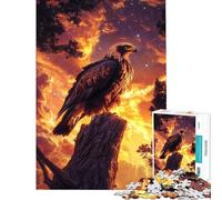 Puzzles for Adults 1000 Puzzles Eagle's Majestic Perch Adult Jigsaw Puzzles Improve Memory Help The Brain Exercise for Is Ideal As A Gifts (Size 50x75cm)