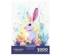 Puzzles for Adults 1000 Puzzles Easter Bunny with Eggs Teenager Puzzles Fun Games Hand Speed Race Deal As Gifts for The Whole Family 52x38cm/1000pcs