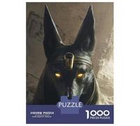 Puzzles for Adults 1000 Puzzles Egyptian God Anubis Puzzles for Adults Relax Games Staycation Kill Time for Birthday, Chrismas 52x38cm/1000pcs