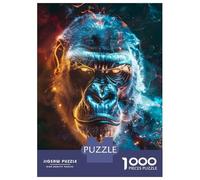 Puzzles for Adults 1000 Puzzles Electric Glare Gorilla Teenager Puzzles Fun Games Hand Speed Race Deal As Gifts for The Whole Family 70x50cm/1000pcs