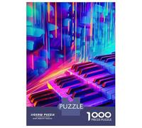 Puzzles for Adults 1000 Puzzles Electric Neon Piano Keys Jigsaw for Adults Hands-on Game For Family Fun Unique Birthday And Gifts 38x26cm/1000pcs