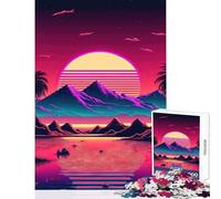 Puzzles for Adults 1000 Puzzles Electric Sunset Symphony Adult Jigsaw Puzzles Improve Memory Help The Brain Exercise for Is Ideal As A Gifts (38x52cm)