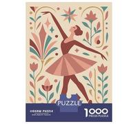 Puzzles for Adults 1000 Puzzles Elegant Ballerina Art Deco Illustration Puzzles for Adults Family Game Pattern Assembly Unique Birthday And Gifts 70x50cm/1000pcs