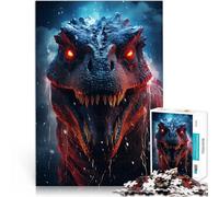 Puzzles for Adults 1000 Puzzles Epic T Rex Dinosaur Made of cardboard for 14+ educational learning Great Gift。size：26x38cm/10.24x14.96inch