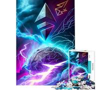 Puzzles for Adults 1000 Puzzles Ethereum Network Brain Intelligence Challenge Addictive Toys Hands-on Game A Work of Art Gifts Ideas (Size 50x75cm)