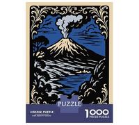 Puzzles for Adults 1000 Puzzles Etna, Sicily Volcanic Landscape Art Puzzles for Adults Family Game Pattern Assembly Unique Birthday And Gifts 52x38cm/1000pcs