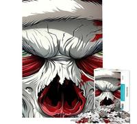 Puzzles for Adults 1000 Puzzles Evil Santa Skull Fun at Home Activities, Stress Reliever Family Games for Ages 14 And over (38x52cm)