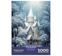 Puzzles for Adults 1000 Puzzles Fairy House in Winter Puzzle for Adults Relax Games Analysis And Logic Deal As Gifts for The Whole Family 70x50cm/1000pcs