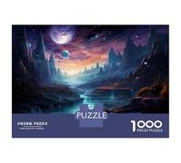 Puzzles for Adults 1000 Puzzles Fantasy Alien Landscape Art Print Puzzles for Adults Relaxing Games Precision Cutting Deal As Gifts for The Whole Family 70x50cm/1000pcs