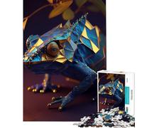 Puzzles for Adults 1000 Puzzles Fantasy Chameleon Brain Intelligence Challenge Addictive Toys Hands-on Game A Work of Art Gifts Ideas (Size 38x52cm)