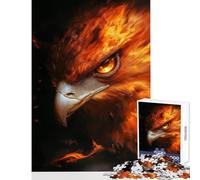 Puzzles for Adults 1000 Puzzles Fiery Phoenix Portrait Anti-Stress Toys Great Gift for Games Hands-on Game Help The Brain Exercise Size 50x75cm