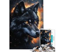 Puzzles for Adults 1000 Puzzles Fire And Ice Wolf Adult Jigsaw Puzzles Improve Memory Help The Brain Exercise for Is Ideal As A Gifts (Size 38x52cm)