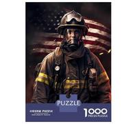 Puzzles for Adults 1000 Puzzles Firefighter USA Puzzles for Adults Relax Games Staycation Kill Time for Birthday, Chrismas 70x50cm/1000pcs