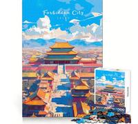 Puzzles for Adults 1000 Puzzles Forbidden City A Glimpse Premium Cut Fun Focus Game Gift Chill Game Play Birthday Art Play (38x52cm)