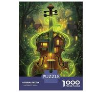 Puzzles for Adults 1000 Puzzles Forest Melody Violin's Enchantment Jigsaws for Adults Relaxing Games Perfect Decoration Help The Brain Exercise 38x26cm/1000pcs