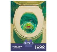 Puzzles for Adults 1000 Puzzles Frog in Toilet Bowl Puzzle for Adults Relax Games Analysis And Logic Deal As Gifts for The Whole Family 52x38cm/1000pcs